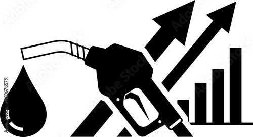Rising Fuel Prices Vector Illustration