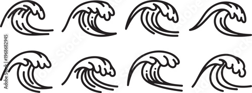 Intricate line art sketching of a single subject with variations Vector