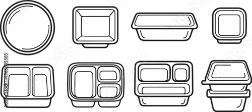 Various geometric shapes including circles, squares and rectangles Vector