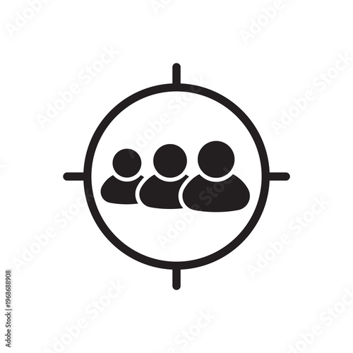 Marketing Target Audience Consumer Group Solid Icon
