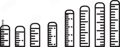 Illustration of a progress bar with multiple segments in black Vector