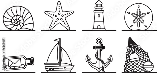 Diverse symbols representing global cultures and historical landmarks Vector