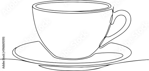 coffee and enjoying coffee moment  line art vector 