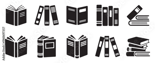 Set of notebook and diary icons for school and office. vector illustration eps 10