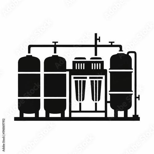 Industrial Water Purification System Icon.