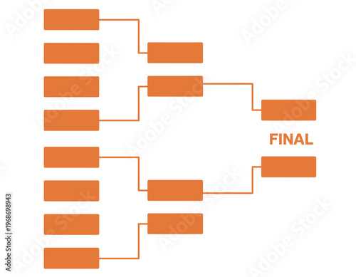 Orange Tournament Bracket Chart competition sports