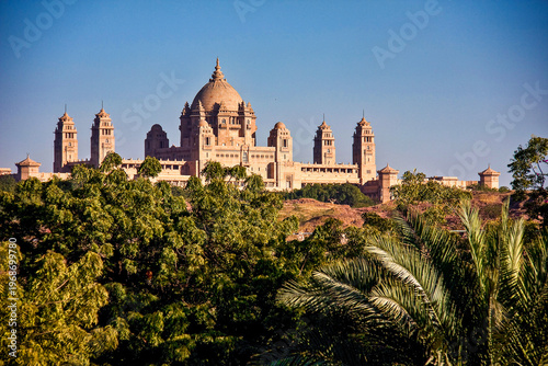 The Umaid Bhawan Palace heritage at King Place in Jodhpur, Rajasthan, India.