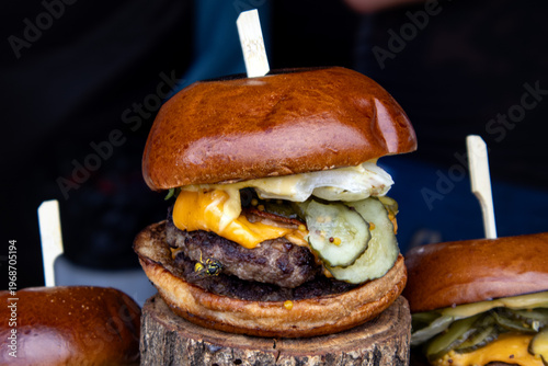 Dangerous burger with a bee 