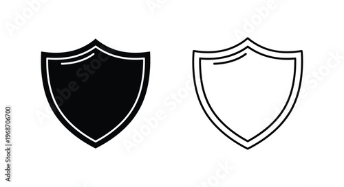 Modern Shield Designs: Unique Graphic Symbols for Branding & Logos Vector