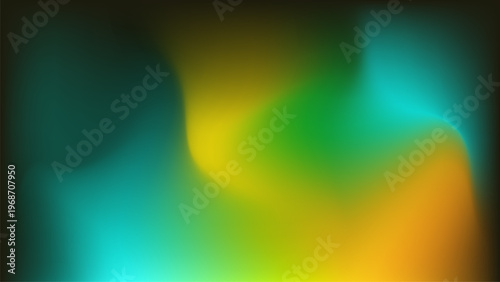 Abstract gradient background with green yellow fluid blend and smooth modern color transition