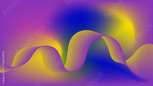 Vibrant gradient background with fluid abstract waves and bold colorful smooth modern shapes