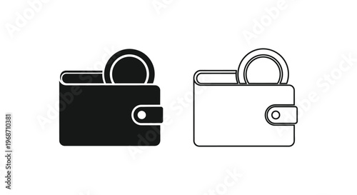 Elegant Minimalist Wallet Designs - Premium Bifold Wallets Vector