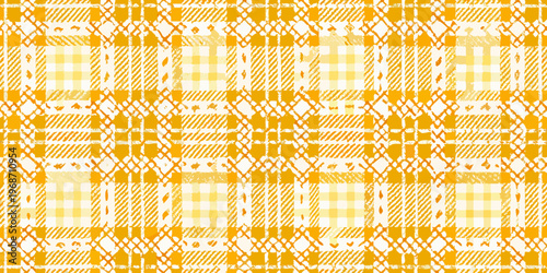Seamless yellow and white checkered pattern with a textured woven effect