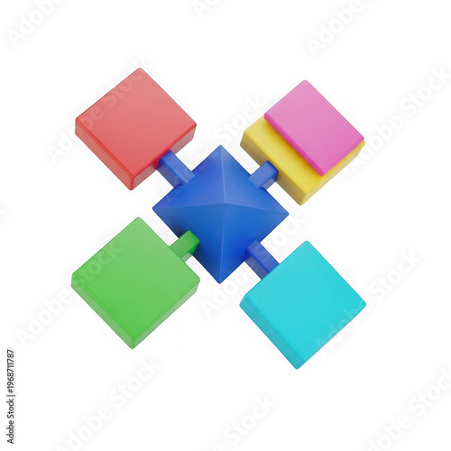 Colorful geometric shapes forming an abstract interconnected design Free Download Colorful geometric shapes forming an abstract interconnected design - GFXLoad