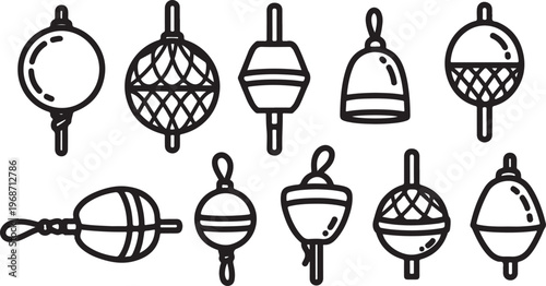 A collection of vintage and antique metal padlocks of various designs and styles Vector