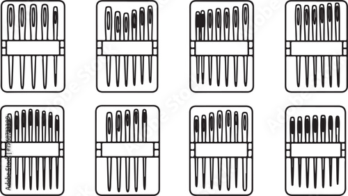 Diagram showing different configurations of rack and pinion mechanisms Vector