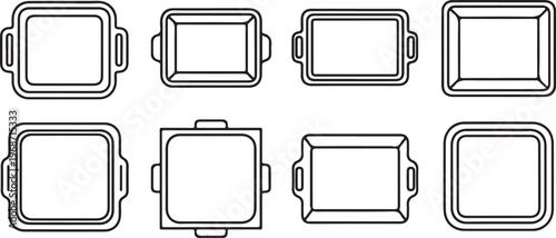 Examples of different types of containers with varying shapes and handles Vector