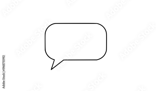 Chat bubble messaging social media outline vector illustration