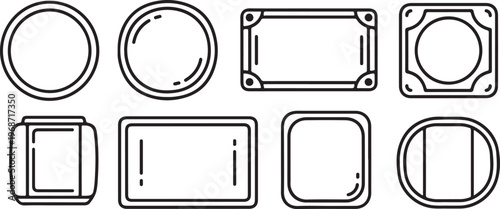 Basic geometric shapes and forms on a white background Vector