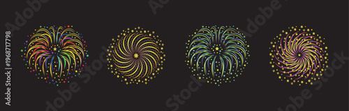 Elegant Circular Fireworks