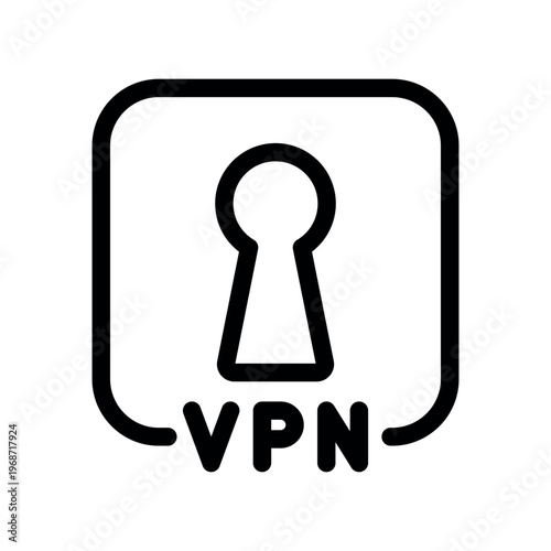 Secure VPN Access Keyhole Graphic Outline Symbol
