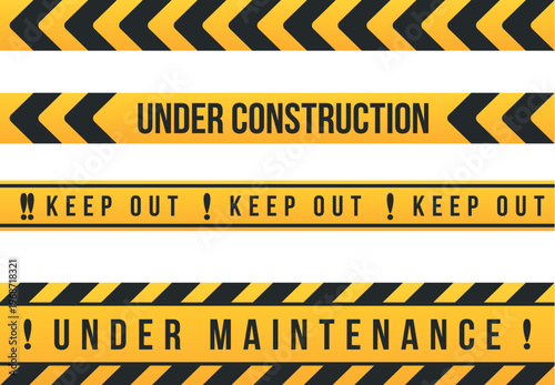 UNDER CONSTRUCTION safety sign bages keep out of this area