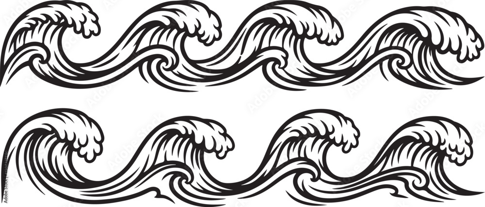 Fototapeta premium Intricate knot patterns intertwining in an endless decorative sequence Vector