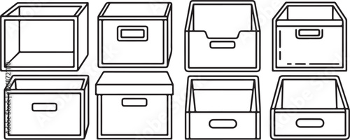 Side and top view sketches of six small house exterior designs Vector