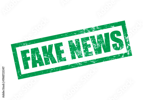 Fake news stamp with red grunge texture