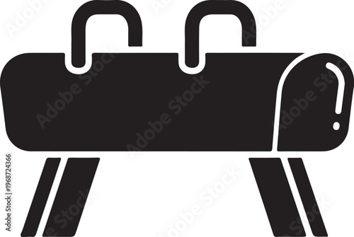 Black grill icon, barbecue symbol, outdoor cooking sign, vector graphic