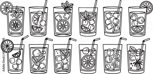 Traditional decorative ceramic tiles featuring intricate floral and geometric patterns Vector