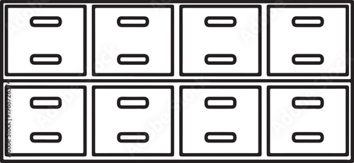 Empty egg carton with two rows of six compartments each Vector