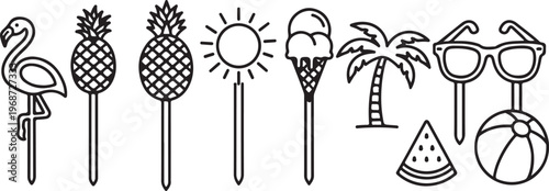 A collection of whimsical and unique drawing ideas featuring various objects and creatures Vector