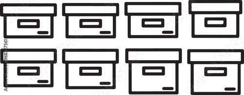 A series of robot faces showing progressive changes in features Vector
