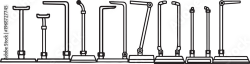 Various types of conveyor systems used in industrial settings Vector