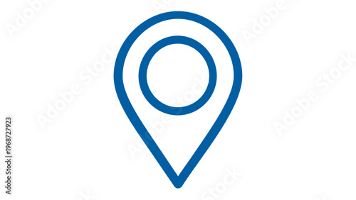 Free Download Blue Map Pin Location Vector Icon Illustration, Minimalist Flat Design for Navigation, GPS Tracking, Social Media Check-in, and Travel Destination Marker, Scalable AI-Generated Graphic - GFXLoad