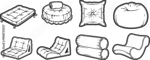 Illustrations of various ancient pottery and ceramic designs and shapes Vector