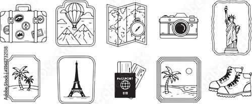 Vintage scientific instruments and devices from different eras Vector