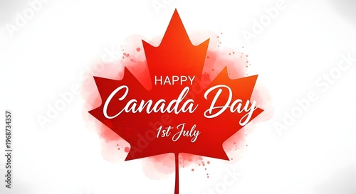 Happy canada day vibrant maple leaf design for canadian national day