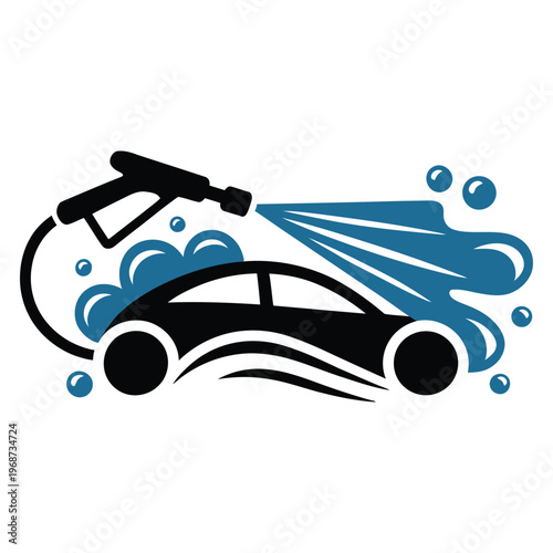 Dynamic racing car splashing through water with motion effects