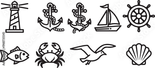 A collection of various types of crane illustrations on a white background Vector