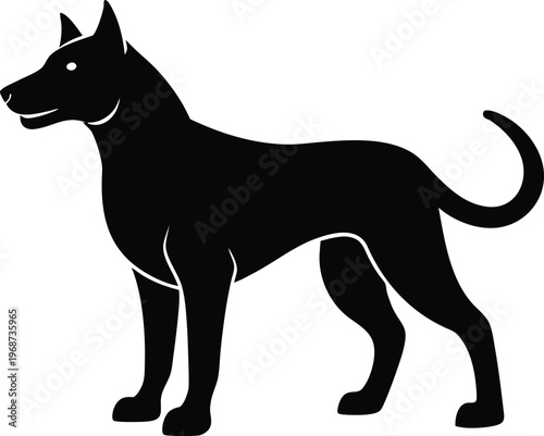 Hellhound silhouette vector art Illustration