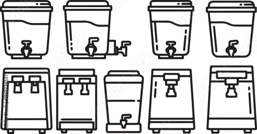 Illustration of various humans performing daily activities inside and outside a house Vector