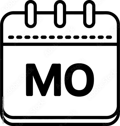 Black of chemical molybdenum symbol mo with atomic structure