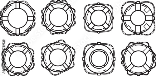 Geometric knot patterns with overlapping loops and symmetrical designs Vector