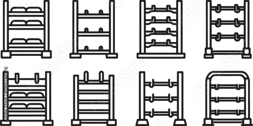 Diagram of various electrical circuit configurations and connections Vector