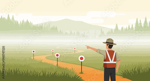 Scenic Nature Trail Guidance From Park Ranger