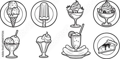 Various styles and designs of antique and classic glassware and vases Vector