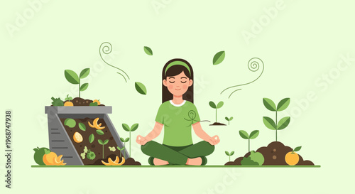 Serene Growth Cultivation Mindful Living Organic Transformation
