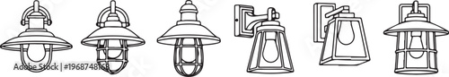 A progression of stylized chairs from ornate to minimalist design Vector